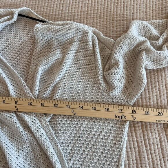Volcom Go Go Wrap Cardigan Women Medium Beige Knit Long Sleeve Open Front Casual - Picture 9 of 10